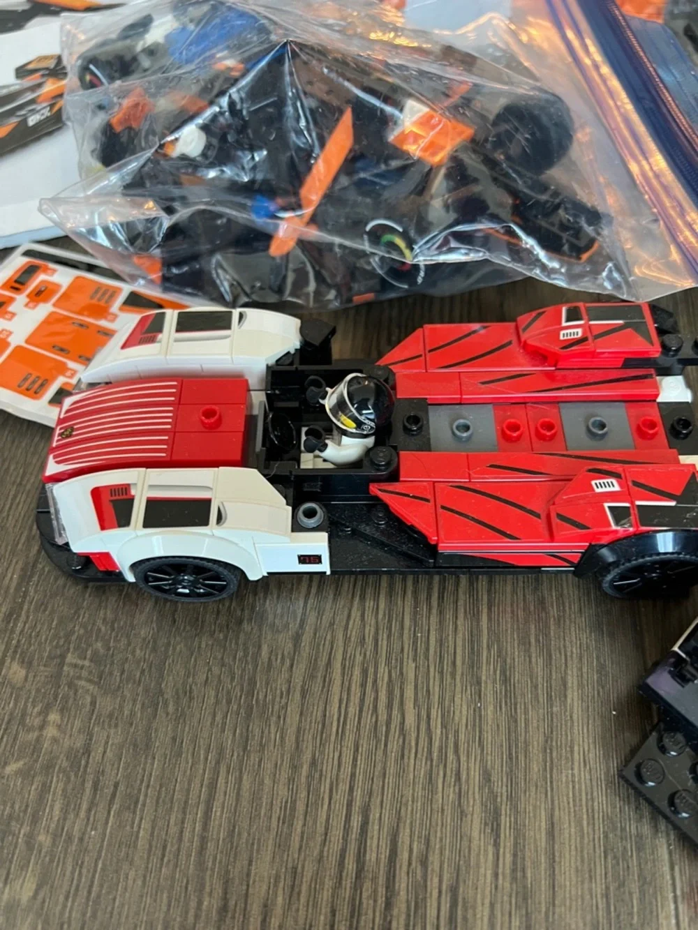 LEGO Speed Champions Orange and Black McLaren Race Car Mixed mismatched set - Picture 3 of 11
